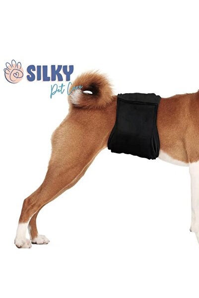 Silky Erkek Köpek Yıkanabilir Çiş Bel Bandı / 5 Süper Emici 1 Yıkanabilir Ped - Süper Emici / Sızdırmaz