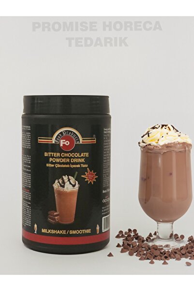 FO Bitter Çikolata Aromalı İçecek Tozu 1 kg - Milkshake-Smoothie- Bitter Çiko...