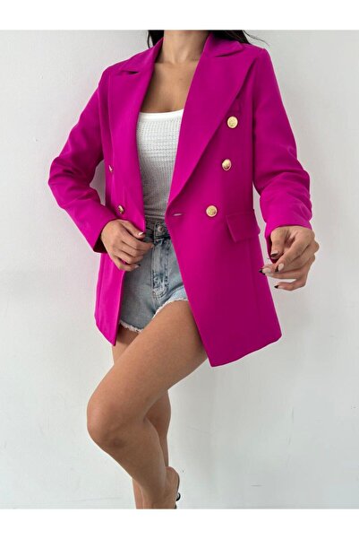 MYGİYİMİSTANBUL 6 arany gombos blézerkabát