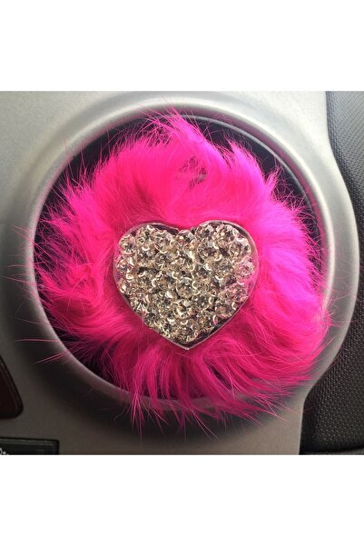 Oto Aksesuarcım معطر هواء للسيارة بمشبك تنفيس بحجر كريستال على شكل قلب، ريش و...