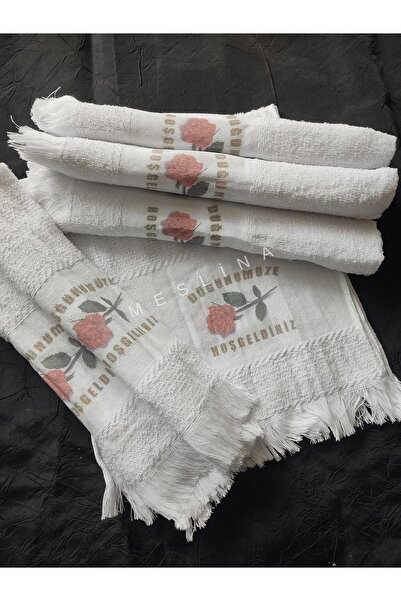 Meslina 6 штук весільних рушників з квітковим візерунком - Ласкаво просимо