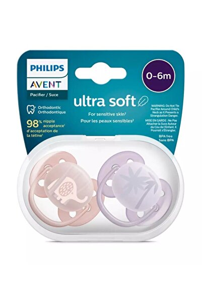 Philips Ultra Soft Yumuşak 2li Emzik 0-6 Ay - Kız Scf091/09