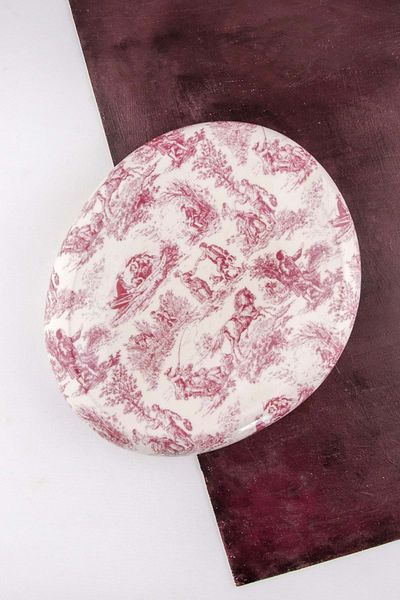 Bursa Porselen Dekor English Porcelain Dried Rose Plate