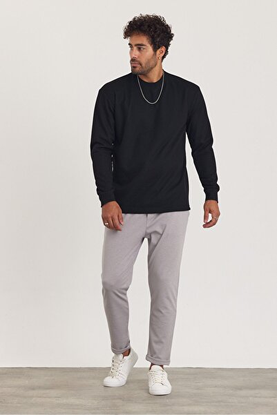 İLKCET MODA Ανδρικό μακρυμάνικο φούτερ με κανονική εφαρμογή