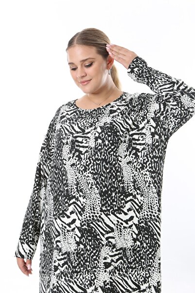 XL Modam Γυναικείο φόρεμα μεγάλου μεγέθους Strandart One Size Bust 140 cm Βάση 144 cm Lycra Cashmere