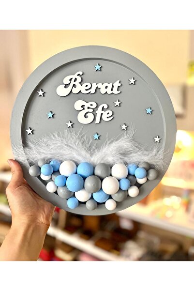 Mr Home BALONLU BUBBLE KIZ-ERKEK BEBEK KAPI SÜSÜ-HASTANE ODASI BEBEK KAPI SÜSÜ