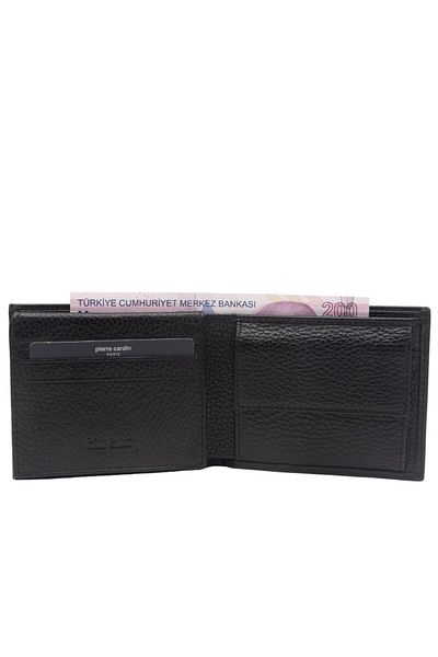 Pierre Cardin Men's Leather Floater Wallet - Black 2062A41