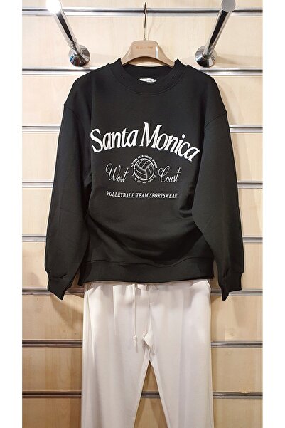 trendbysena سويت شيرت نسائي مطرز بخيطين من سانتا مونيكا
