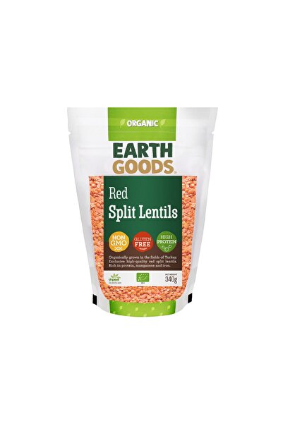 Earth Goods Organic Red Split Lentils GF 340g