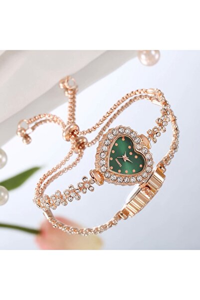 Toz Vintage Arista Heart Adjustable Vintage Retro Clock to the Wrist