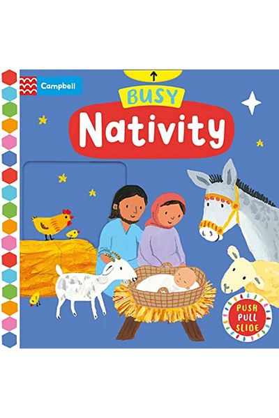 Macmillan Distribution Busy Nativity A Push Pull Slide Book The Perfect Christmas Gift