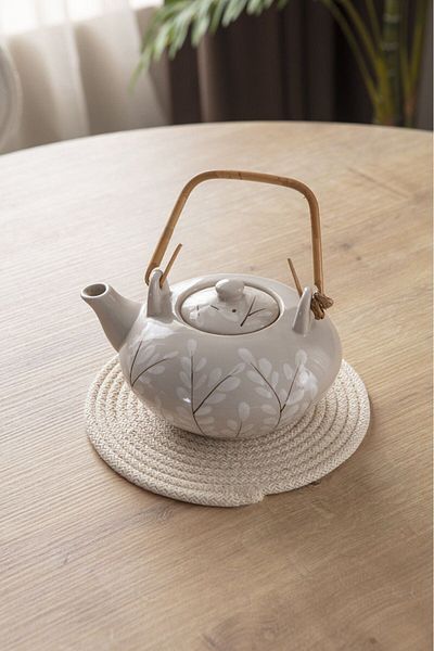dekomall home & living 2 Pieces 100% Cotton Trivet/Cream Handmade