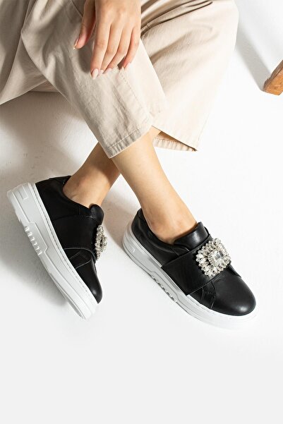 FOLLİNİ Pantofi de damă din piele naturală neagră