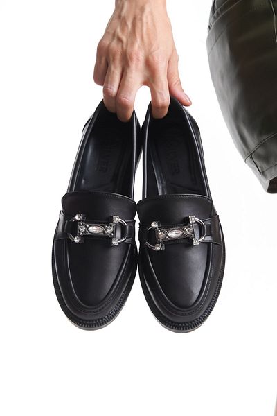 SH SİLVER MODA Дамски мокасини Ежедневни меки обувки с катарама