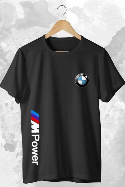MEAGİYİM Tricou oversize din bumbac unisex cu imprimeu BMW Power - mânecă scurtă, mărime M