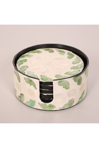 Mylamp Muteber Natural Pearlescent Boxed 6-Piece Coasters