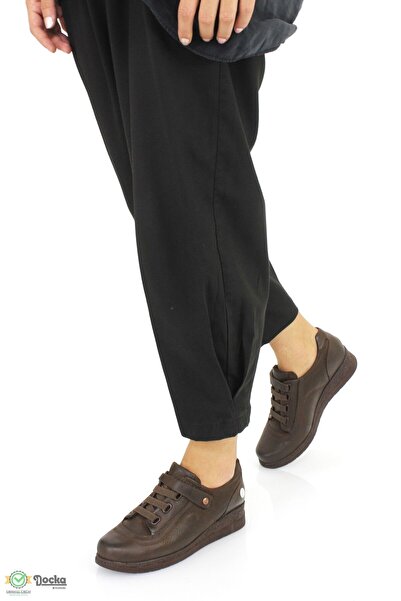 Mammamia Kadın Hakiki Deri Günlük Ortopedik Cırtlı Kışlık Ayakkabı M25/KA3644