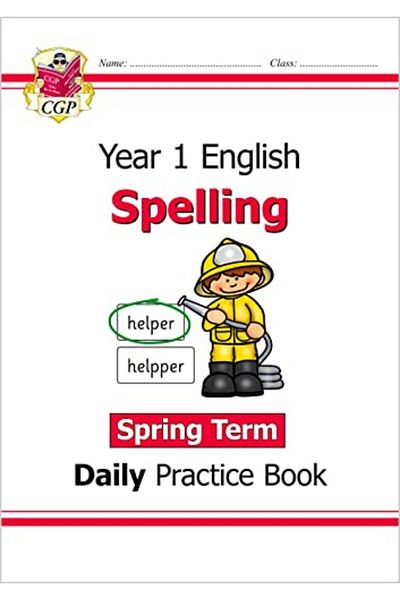 Coordination Group Publications Ltd CGP كتاب التدريب اليومي على الإملاء للصف الأول الابتدائي الفصل الدراسي الربيعي