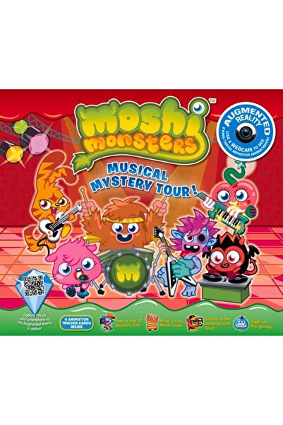 Hachette جولة موسيقية غامضة لفرقة Moshi Monsters كتاب الواقع المعزز
