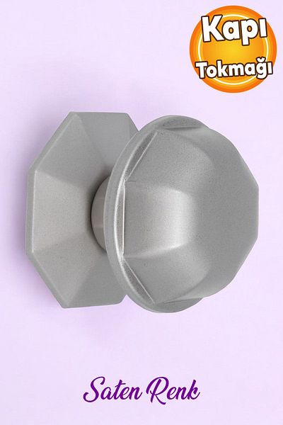 Badem10 Buton de ușă din cristal Mâner de ușă Mâner din metal satinat - Mâner de ușă