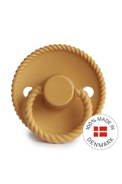 Frigg Honey Gold Rope Rubber Pacifier - 0-6 Months