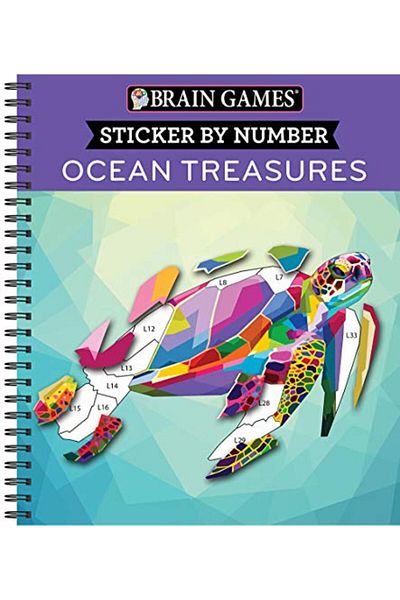 Ingram Brain Games Sticker By Number Ocean Treasures
