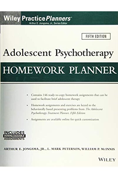 John Wiley مخطط الواجبات المنزلية للعلاج النفسي للمراهقين