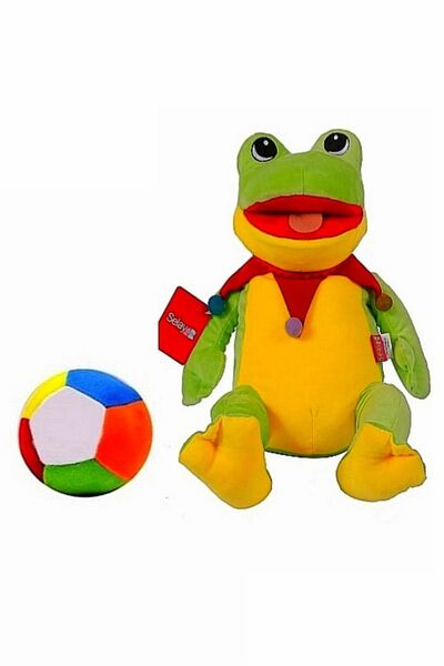 Şeker Adası لعبة الضفدع المهرج القطيفة والكرة القطيفة - 45 سم و 12 سم، 2 قطعة...