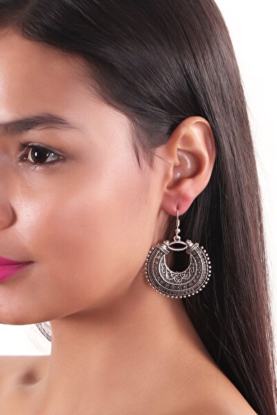 LABALABA KADIN ANTİK GÜMÜŞ KAPLAMA SALLANTILI KÜPE