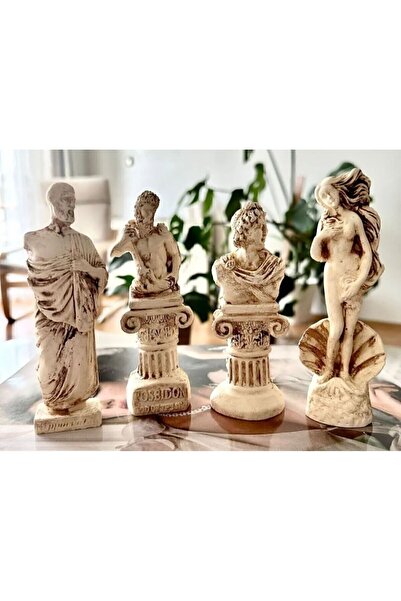 Elada Beton Antik Yunan Mitolojik Heykel Seti,  4 lü Set, Heykel Seti, Bohem Heykel