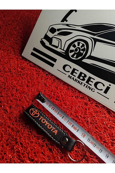 CEBECİOTO Toyota Black Leather Keychain