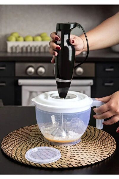 Tinsmith Mixer Bowl with Lid 2400 ml Mixing Bowl with Handle Whisk Bowl