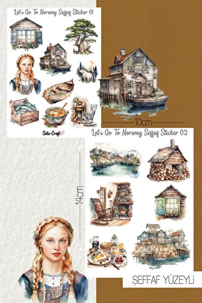 SelisCraft Lets go to Norway Temalı Şeffaf Sticker Seti 01-02 Ajanda Planlayı...