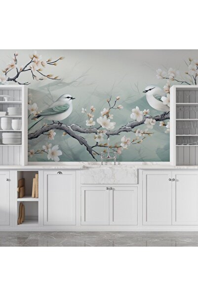 MORDENTE HOME ÇİÇEKLİ KUŞLU DUVAR KAĞIDI