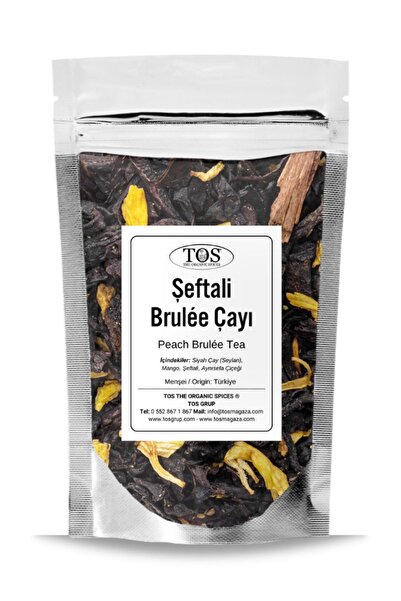 TOS The Organic Spices Şeftali Brulée Çayı 40 Gr (1. Kalite)