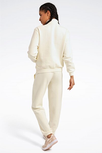 Reebok Γυναικείο φούτερ Q3 IDE FLEECE MIDLAYER Μπεζ