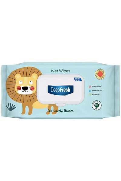 Deep Fresh Dim Wipes - 120 Lion Model Wet Yogurt Pens