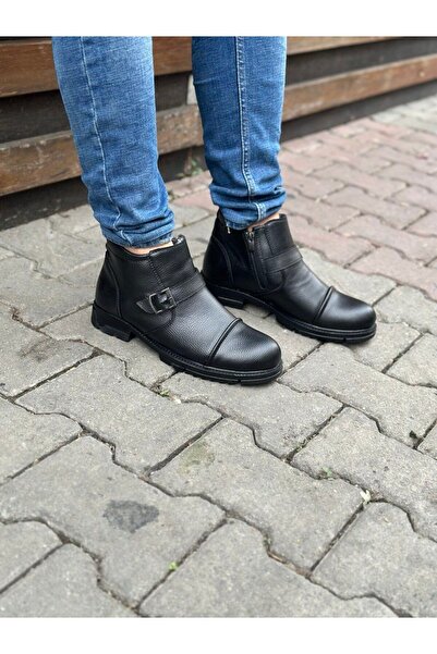 GERALT KÜRKLÜ FERMUARLI KAYMAZ TABAN ORTOPEDİK SU VE SOĞUK GEÇİRMEZ ERKEK BOT