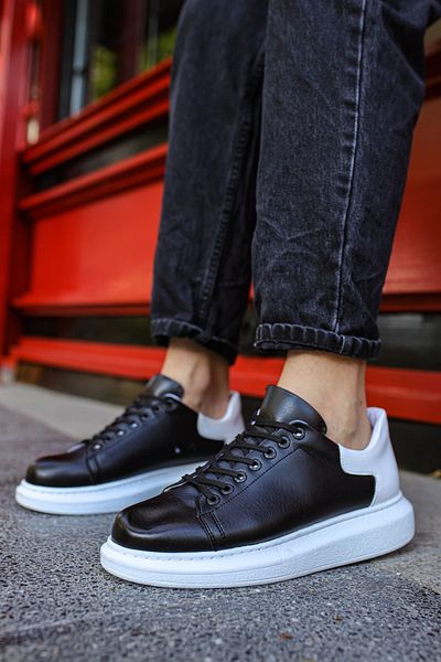 Paolo Zaccardi P256 Estrella Orthopedic Tenis pentru bărbați - piele casual, CBT negru/alb