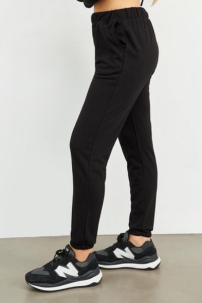 Curly BLACK TRACK PANTS WITH RUBBER