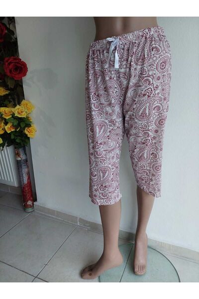 Bahar design Women's Cotton Capri Length Pajama Bottoms