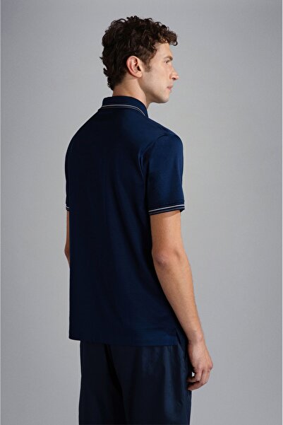 PAUL&SHARK MEN'S KNITTED POLOSHIRT C.WCOTTON