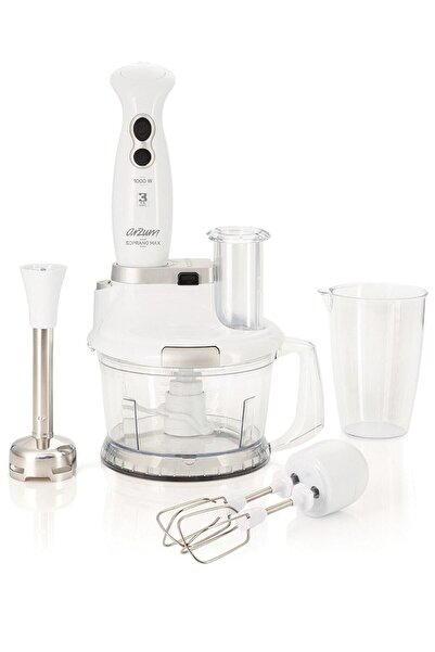 Arzum 3 Yıl Ar1004 Soprano Max Multi Beyaz 1000 W Blender Seti 220 - 240 V Metal 1,5 L Turbo Resmi Distri