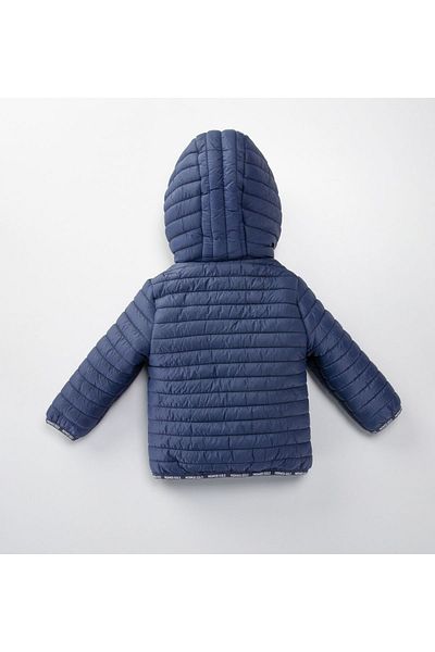 MİMBOKİDS Navy Blue Hooded Waterproof Children's Coat - Fleece Inner Lined