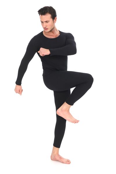 Sh Mağazacılık Unisex Winter Thermal Underwear - Warm Cotton, Non-Burning Thermal Set and Undershirt Underwear