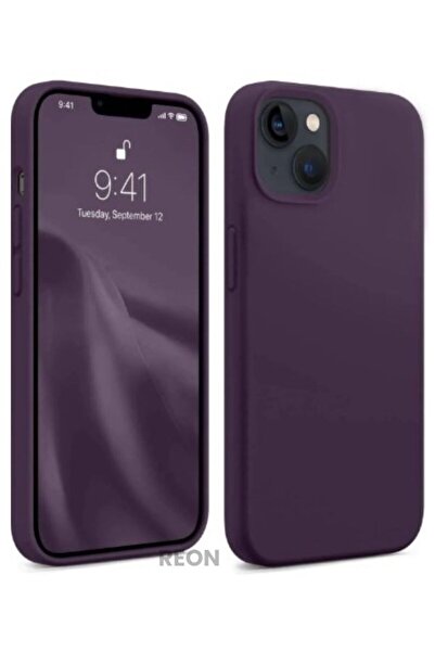 REON Iphone 13/14 Uyumlu Içi Kadife Lansman Silikon Kılıf Kapak Siyah