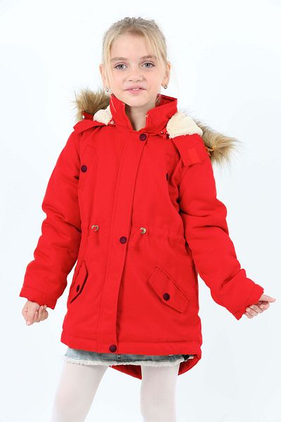 Jannock 6-15 Years Unisex Kids Winter Long Fur Coat - Water Repellent