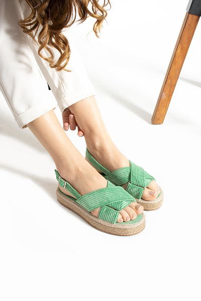 Glenz Women's Velvet Ankle Buckle Sandals TS1172