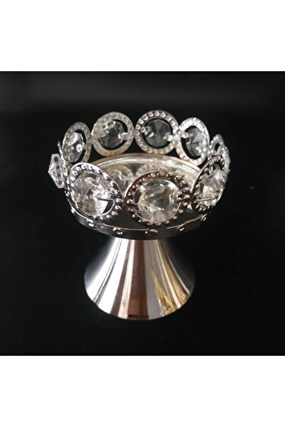 HİLALKRİSTAL Σετ 6 πολυτελείς μπολ μπισκότων - Μπολ για λουκούμια - Μπολ για μπομπονιέρες - Χρώμιο-Ασημί