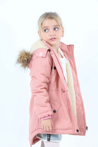 Jannock 6-15 Years Unisex Kids Winter Long Fur Coat - Water Repellent